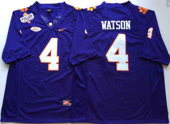 Clemson Tigers Purple 4 WATSON Football Jersey MEN WOMEN YOUTH S-6XL SIZE