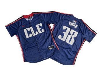 Cleveland Guardians 38# Steven Kwan Navy 2024 City Connect Limited Jersey MEN WOMEN YOUTH S-6XL SIZE