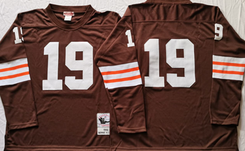 Cleveland browns Coffee #19 KOSAR Mitchell & Ness Football Jersey Retro men women youth size S-6XL