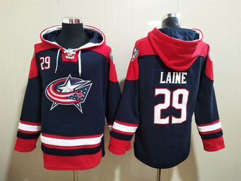 Columbus Blue Jackets #29 LAINE stitched hoodie jersey MEN WOMEN YOUTH S-6XL SIZE