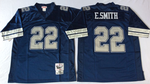Dallas Cowboys Blue #22 Mitchell & Ness Football Jersey Retro men women youth size S-6XL
