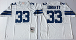 Dallas Cowboys White #33 Mitchell & Ness Football Jersey Retro men women youth size S-6XL