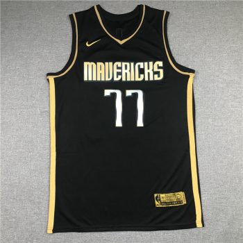 Dallas Mavericks #77 Luka Dončić  stitched basketball jersey black gold MEN WOMEN YOUTH S-6XL SIZE