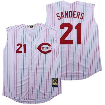 Deion Sanders Cincinnati Reds Jersey Mitchell & Ness sleeveless men women youth size S-6XL
