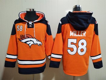 Denver Broncos 58# MILLER stitched hoodie MEN WOMEN YOUTH S-6XL SIZE