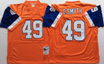 Denver Broncos Orange #49 D.SMITH Mitchell & Ness Football Jersey Retro men women youth size S-6XL
