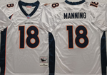 Denver Broncos White #18 MANNING
