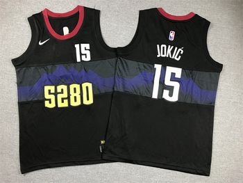 Denver Nuggets #15  Nikola Jokic stitched basketball jersey city connect version MEN WOMEN YOUTH S-6XL SIZE