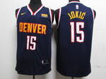 Denver Nuggets #15 Nikola Jokic stitched basketball jersey-navy