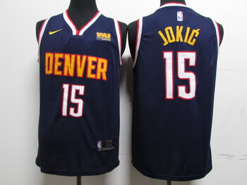 Denver Nuggets #15  Nikola Jokic stitched basketball jersey navy MEN WOMEN YOUTH S-6XL SIZE