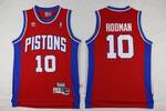 Detroit Pistons #10 Dennis Rodman stitched  basketball retro jersey red MEN WOMEN YOUTH S-6XL SIZE