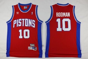 Detroit Pistons #10 Dennis Rodman stitched  basketball retro jersey red MEN WOMEN YOUTH S-6XL SIZE