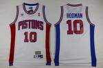 Detroit Pistons #10 Dennis Rodman stitched  basketball retro jersey white MEN WOMEN YOUTH S-6XL SIZE