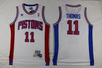 Detroit Pistons #11 Isiah Thomas stitched  basketball retro jersey white MEN WOMEN YOUTH S-6XL SIZE