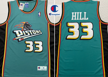 Detroit Pistons #33 Grant Hill stitched  basketball retro jersey white MEN WOMEN YOUTH S-6XL SIZE