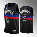 Detroit Pistons Cade Cunningham Black 2022-23 Jersey