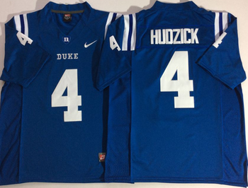 Duke Blue Devils Blue 4 HUDZICK Football Jersey MEN WOMEN YOUTH S-6XL SIZE