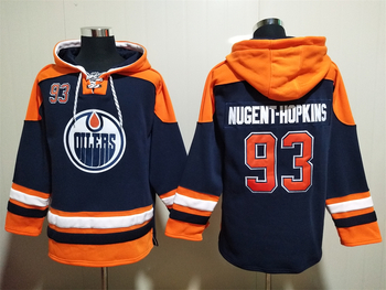 Edmonton Oilers #93 Ryan Nugent-Hopkins stitched hoodie jersey MEN WOMEN YOUTH S-6XL SIZE
