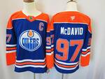 Edmonton Oilers #97 Connor McDavid stitched hockey jersey-blue