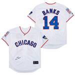 Ernie Banks Chicago Cubs Jersey Cooperstown Collection Majestic 1968 White men women youth size S-6XL