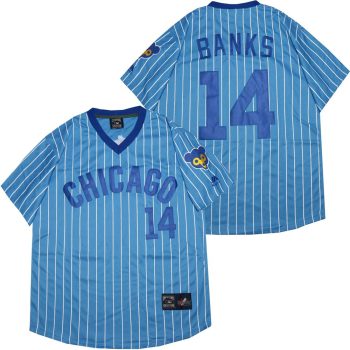 Ernie Banks Chicago Cubs Jersey blue Mitchell & Ness men women youth size S-6XL