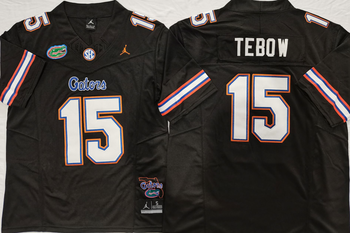 Florida Gators Black 15 TEBOW Football Jersey MEN WOMEN YOUTH S-6XL SIZE