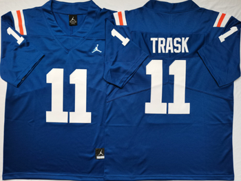 Florida Gators Blue 11 TRASK Football Jersey MEN WOMEN YOUTH S-6XL SIZE