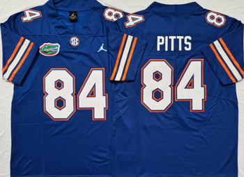 Florida Gators Blue 84 PITTS Football Jersey MEN WOMEN YOUTH S-6XL SIZE
