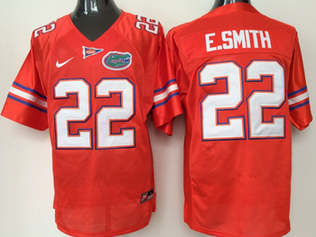 Florida Gators Orange 22 E.SMITH Football Jersey MEN WOMEN YOUTH S-6XL SIZE
