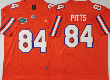 Florida Gators Orange 84 PITTS Football Jersey MEN WOMEN YOUTH S-6XL SIZE