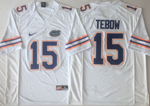 Florida Gators White 15 TEBOW Football Jersey MEN WOMEN YOUTH S-6XL SIZE