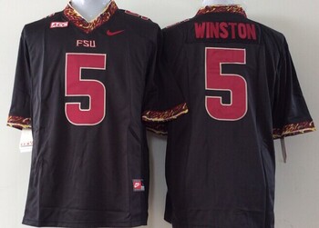 Florida State Seminoles #5 Jameis Winston black Football Jersey MEN WOMEN YOUTH S-6XL SIZE