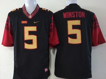 Florida State Seminoles #5 Jameis Winston black version Football Jersey MEN WOMEN YOUTH S-6XL SIZE