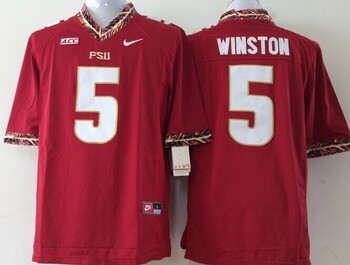 Florida State Seminoles #5 Jameis Winston red Football Jersey MEN WOMEN YOUTH S-6XL SIZE