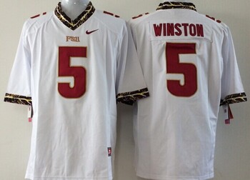 Florida State Seminoles #5 Jameis Winston white Football Jersey MEN WOMEN YOUTH S-6XL SIZE