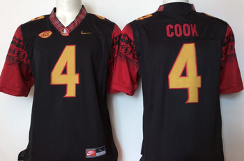 Florida State Seminoles Black #4 COOK Football Jersey MEN WOMEN YOUTH S-6XL SIZE