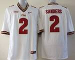 Florida State Seminoles 2 Deion Sanders White Football Jersey MEN WOMEN YOUTH S-6XL SIZE