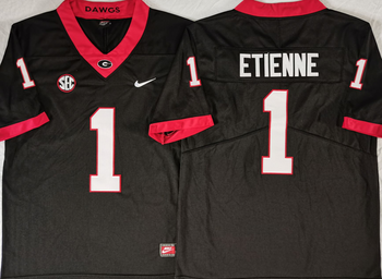 Georgia Bulldogs Black 1 ETIENNE Football Jersey MEN WOMEN YOUTH S-6XL SIZE