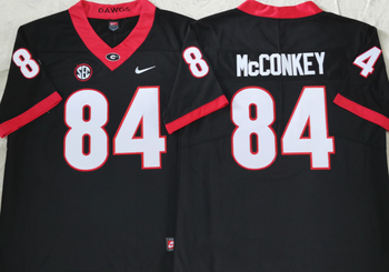 Georgia Bulldogs Black 84 McCONKEY Football Jersey MEN WOMEN YOUTH S-6XL SIZE