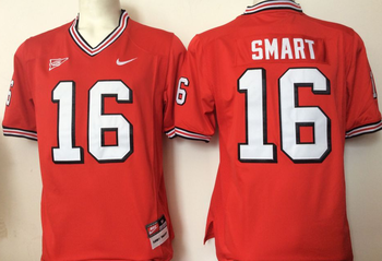 Georgia Bulldogs Red #16 SMART Football Jersey MEN WOMEN YOUTH S-6XL SIZE