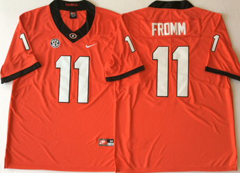 Georgia Bulldogs Red 11 FROMM Football Jersey MEN WOMEN YOUTH S-6XL SIZE