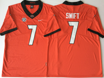 Georgia Bulldogs Red 7 SWIFT Football Jersey MEN WOMEN YOUTH S-6XL SIZE