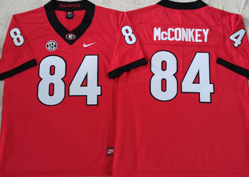Georgia Bulldogs Red 84 McCONKEY Football Jersey MEN WOMEN YOUTH S-6XL SIZE