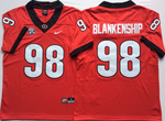 Georgia Bulldogs Red 98 BLANKENSHIP Football Jersey MEN WOMEN YOUTH S-6XL SIZE