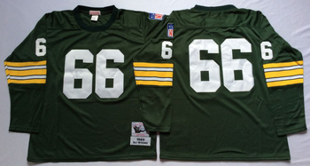 Green bay packers #66 Green NO NAME Mitchell & Ness Football Jersey Retro men women youth size S-6XL