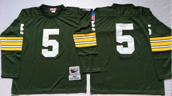 Green bay packers Green #5 NO NAME Mitchell & Ness Football Jersey Retro men women youth size S-6XL
