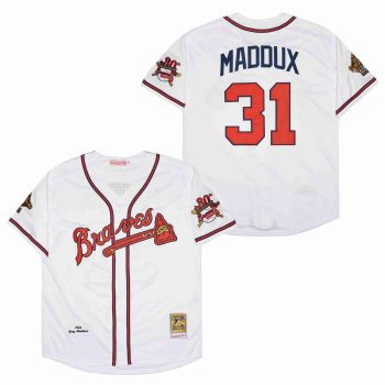 Greg Maddux Atlanta Braves Mitchell & Ness White men women youth size S-6XL