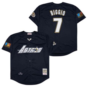 Houston Astros Craig Biggio #7 Mitchell & Ness Navy MLB 1994 men women youth size S-6XL