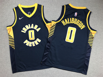 Indiana Pacers  #0 Tyrese Haliburton stitched basketball jersey navy MEN WOMEN YOUTH S-6XL SIZE