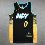 Indiana Pacers 2024 City Edition #0 Tyrese Haliburton stitched basketball jersey1